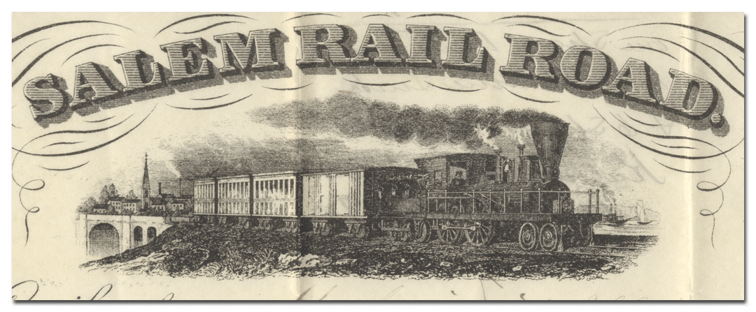 Salem Rail Road Stock Certificate