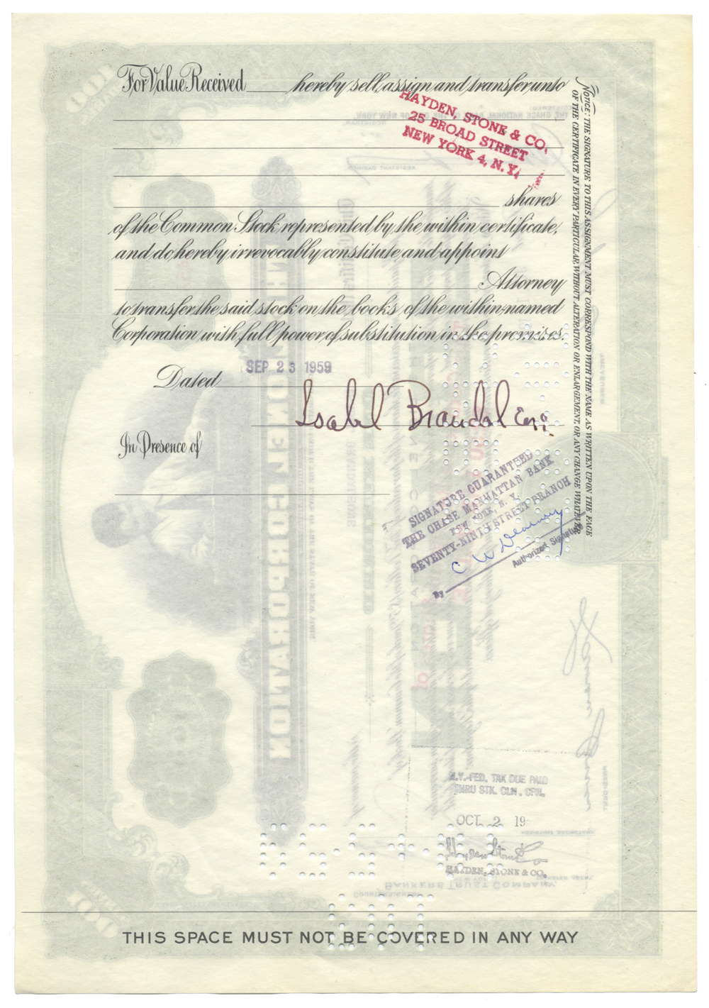 Lionel Corporation Stock Certificate