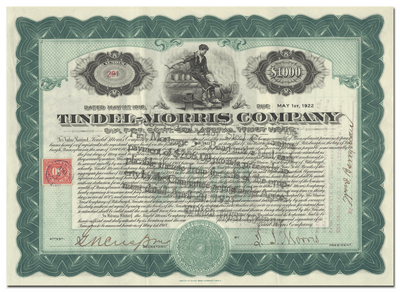 Tindel-Morris Company Trust Certificate