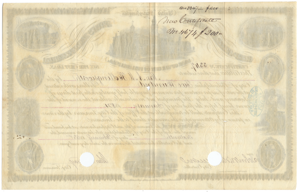 Philadelphia, Pennsylvania Bond Certificate