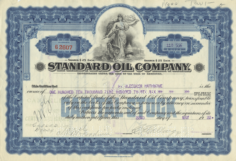 Standard Oil Company (Kentucky) Stock Certificate