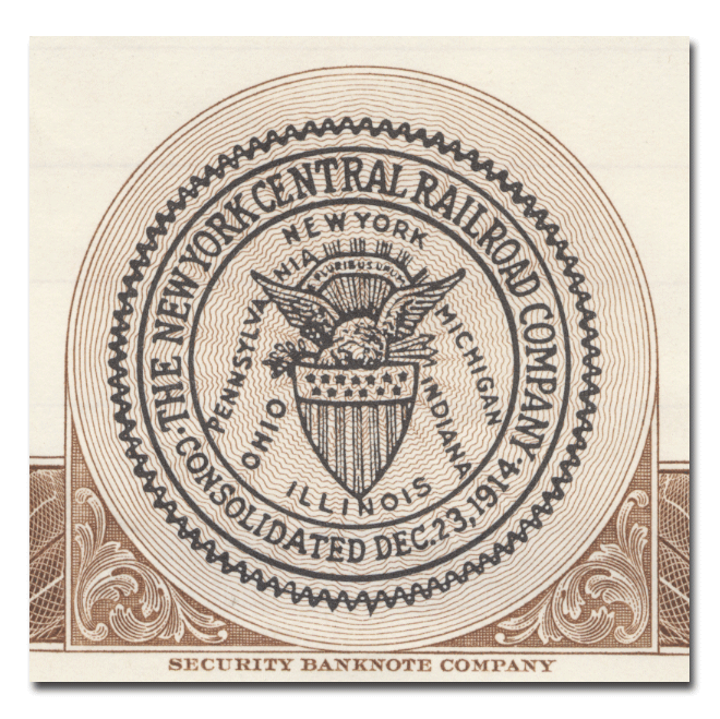 New York Central Railroad Company Bond Certificate