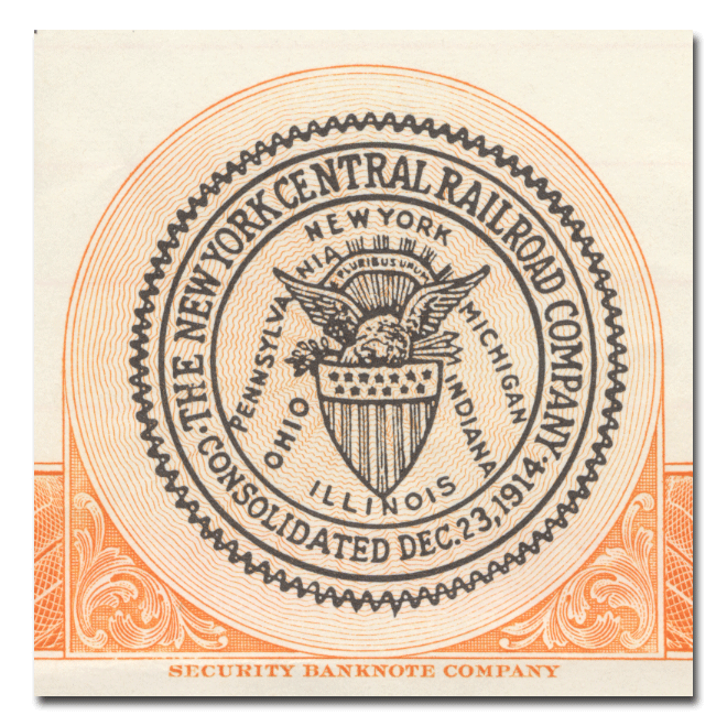 New York Central Railroad Company Bond Certificate