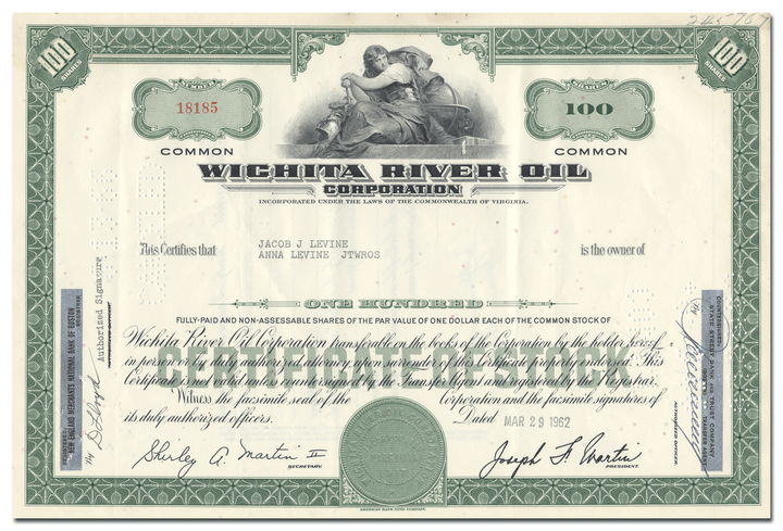 Wichita River Oil Corporation Stock Certificate