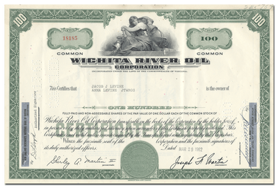 Wichita River Oil Corporation Stock Certificate