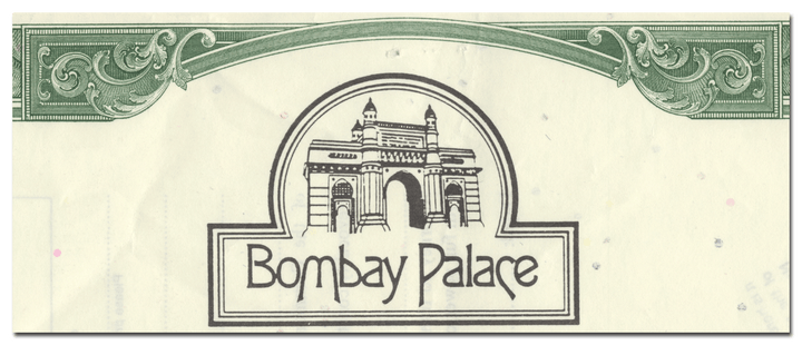 Bombay Palace Restaurants, Inc. Stock Certificate