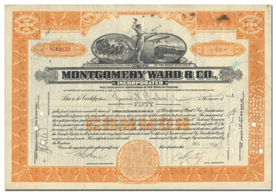 Montgomery Ward & Co., Incorporated Stock Certificate