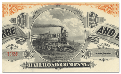 Wilkes-Barre and Eastern Railroad Company Stock Certificate