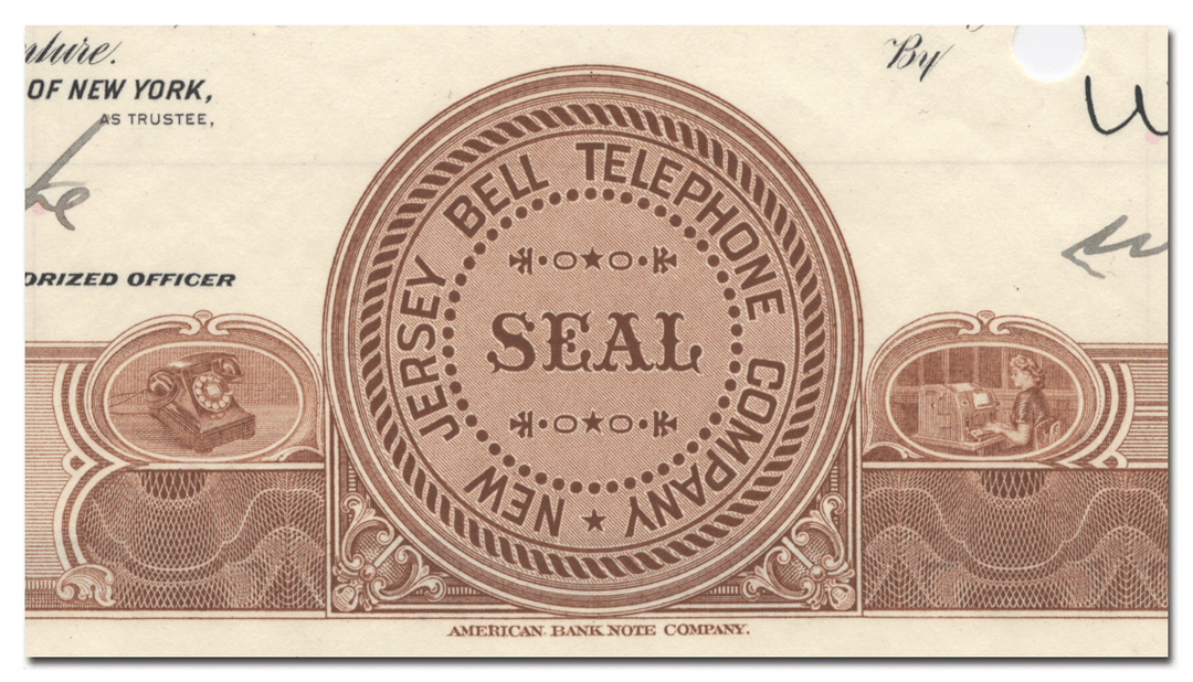 New Jersey Bell Telephone Company Bond Certificate