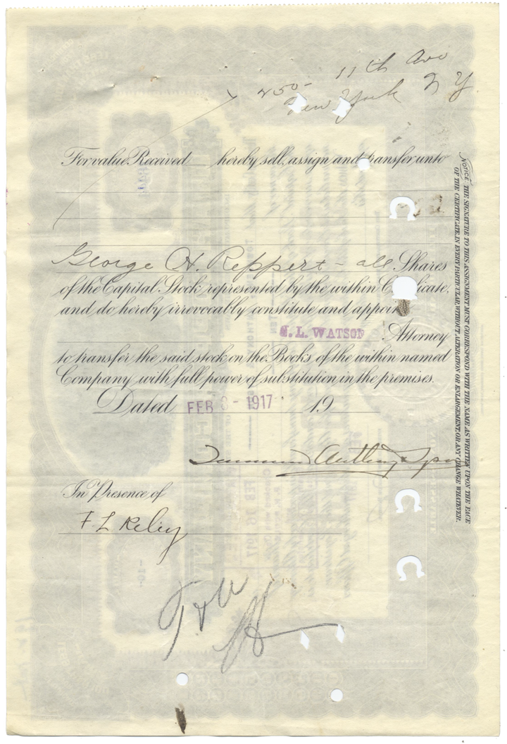 Utah Copper Company Stock Certificate