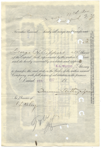 Utah Copper Company Stock Certificate