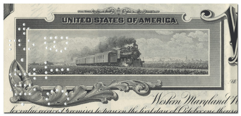 Western Maryland Railroad Company Bond Issued to John D. Rockefeller