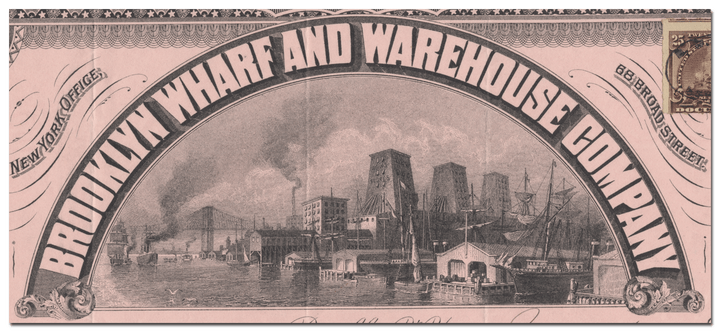 Brooklyn Wharf and Warehouse Company Stock Certificate