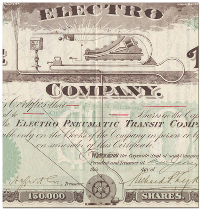 Electro Pneumatic Transit Company Stock Certificate