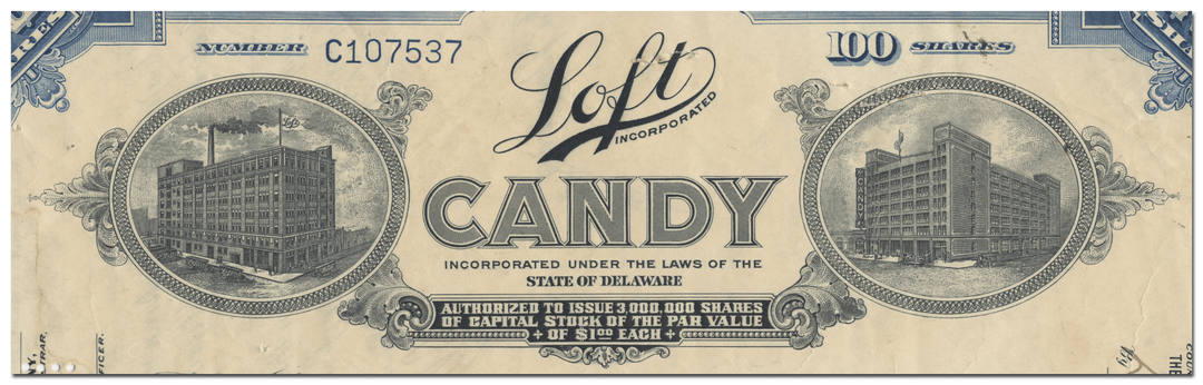 Loft Incorporated Stock Certificate