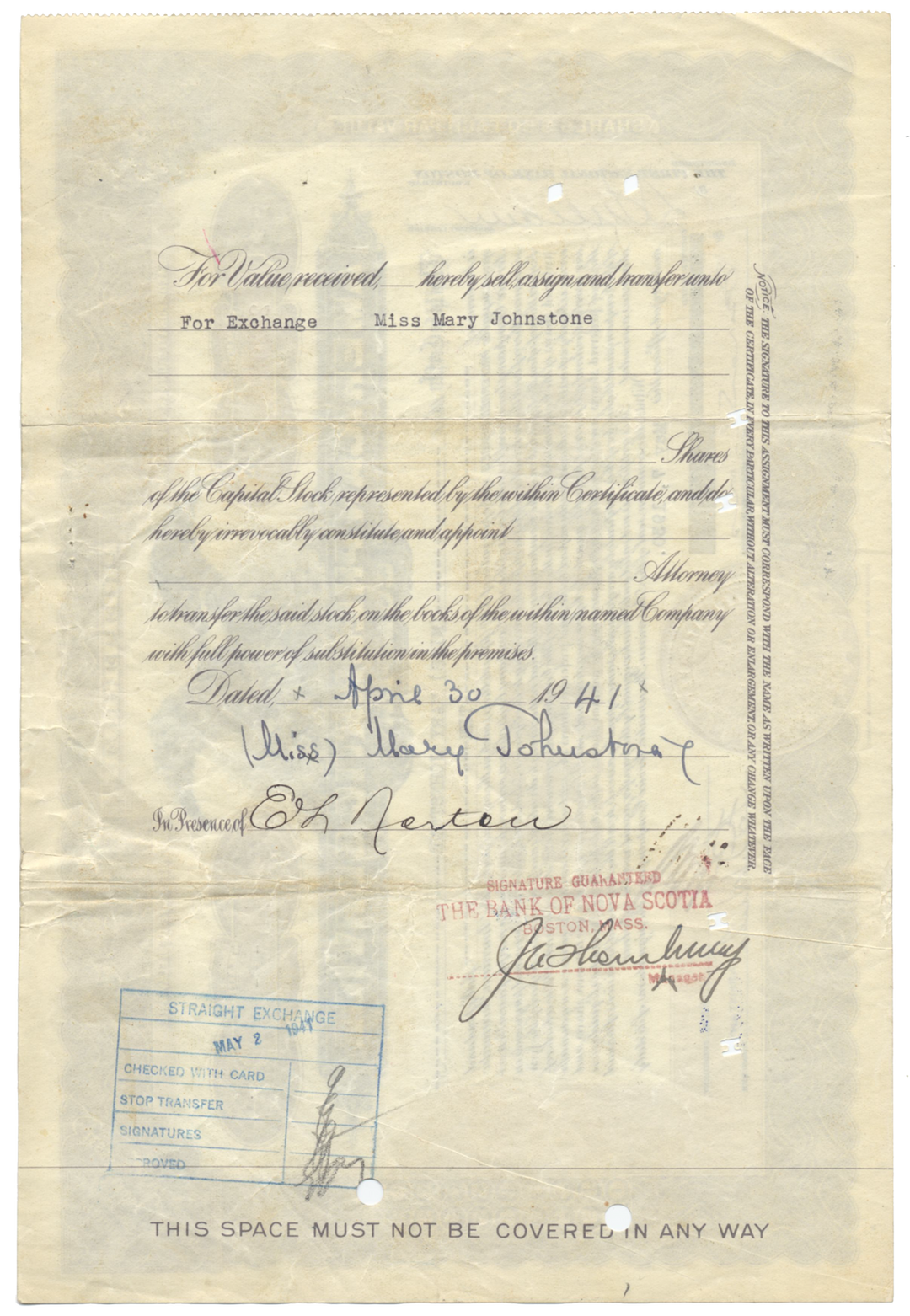 American Pneumatic Service Company Stock Certificate