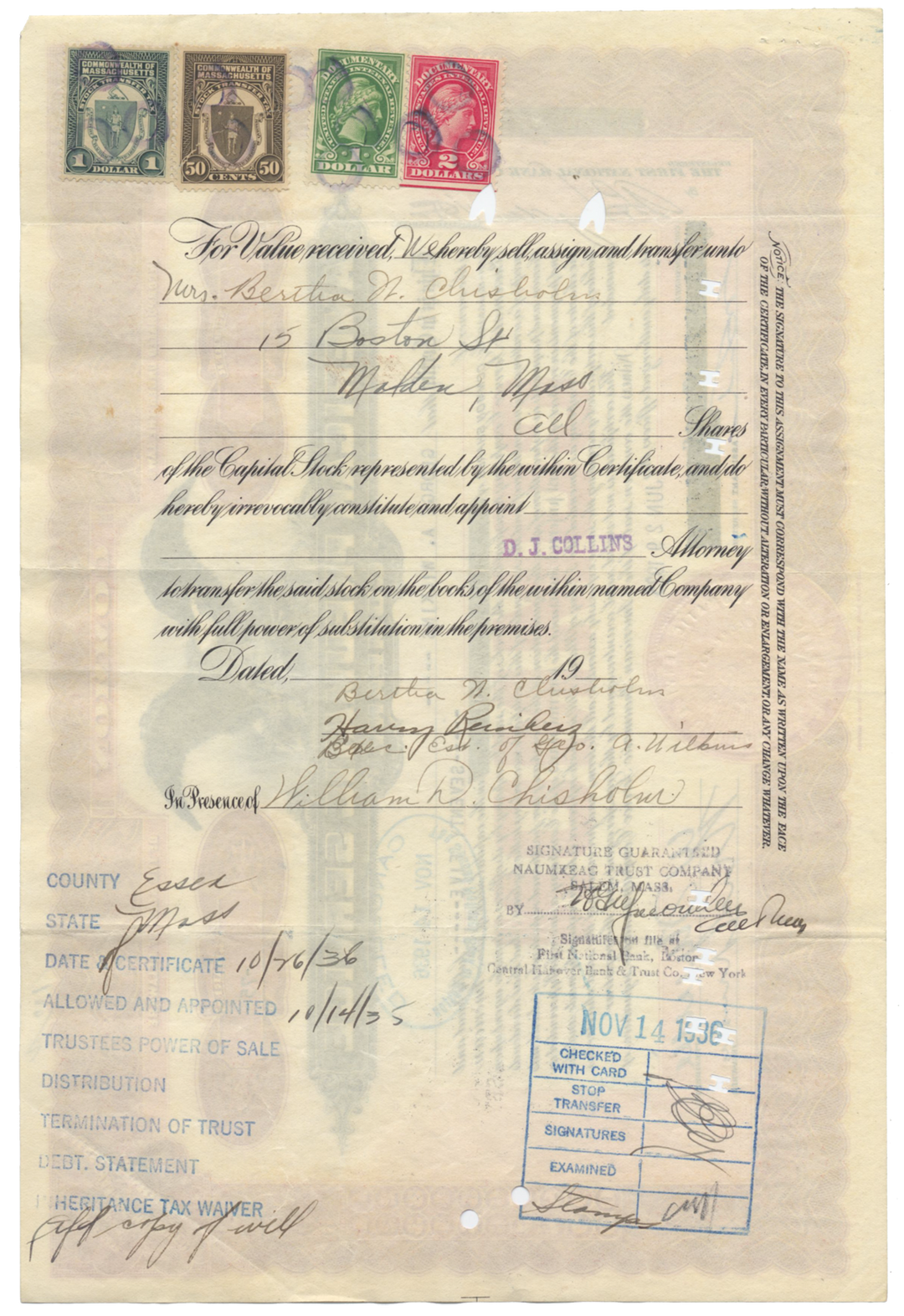 American Pneumatic Service Company Stock Certificate