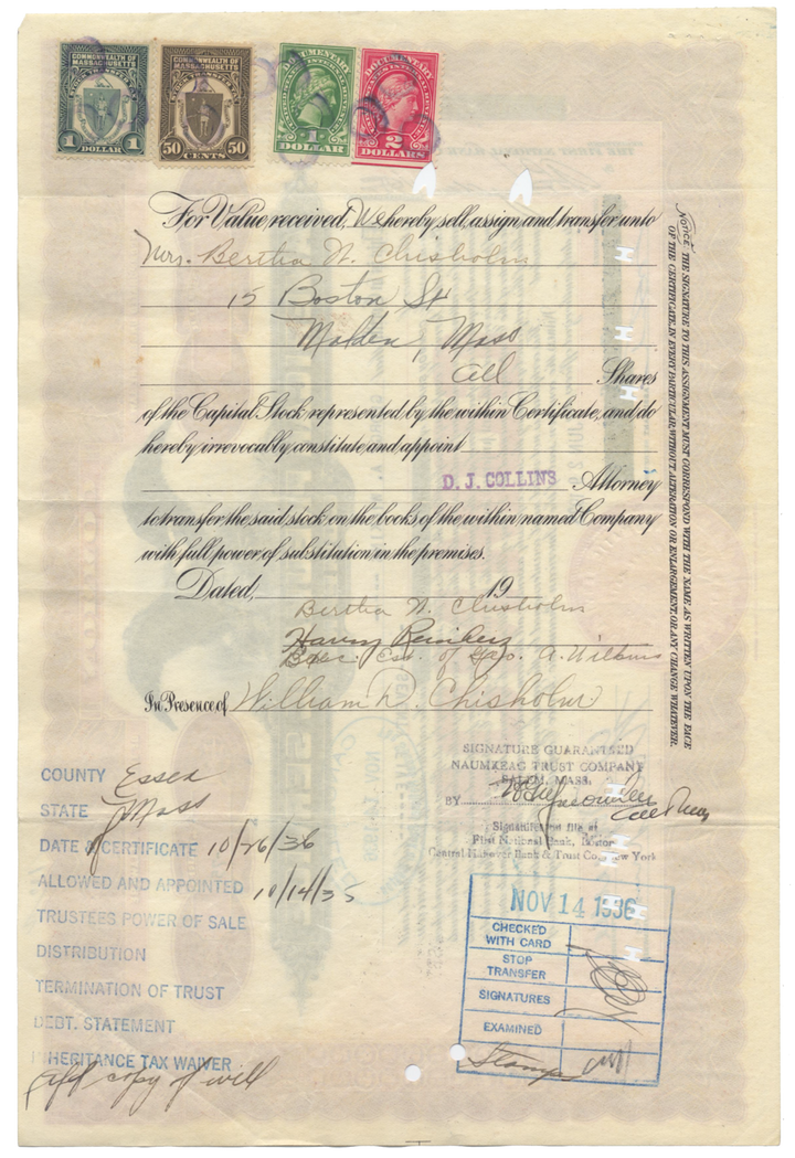 American Pneumatic Service Company Stock Certificate