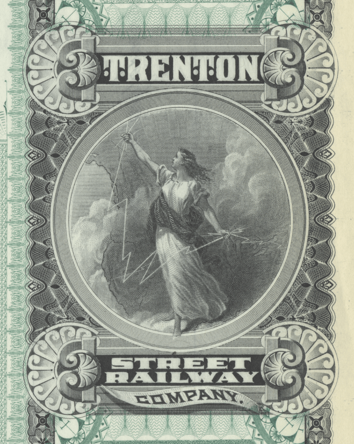 Trenton Street Railway Company Stock Certificate