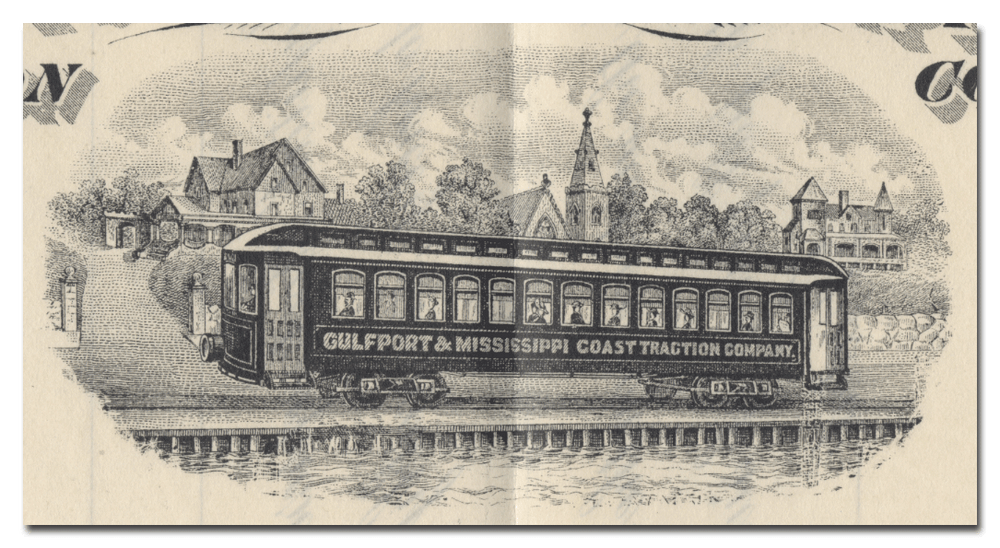 Gulfport and Mississippi Coast Traction Company Stock Certificate