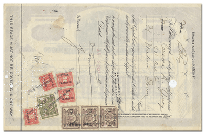 Amerada Corporation Stock Certificate (Revenue Stamps on Back)