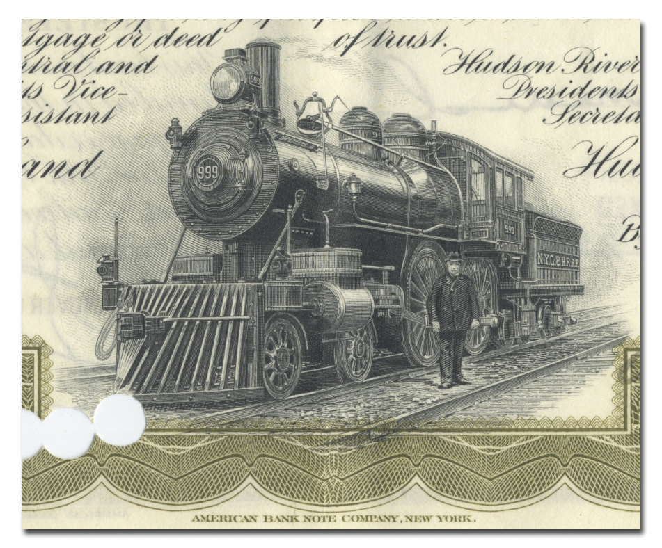 New York Central and Hudson River Railroad Company Bond Certificate