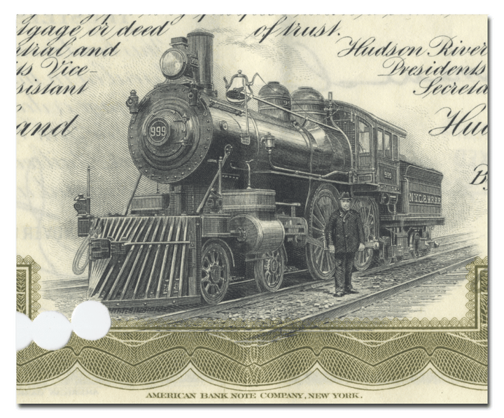 New York Central and Hudson River Railroad Company Bond Certificate