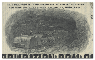 Consolidation Coal Company Stock Certificate