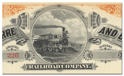 Wilkes - Barre and Eastern Railroad Company Stock Certificate