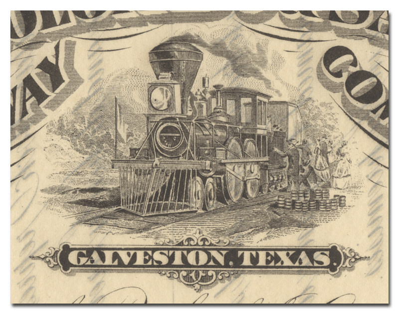Gulf Colorado & Santa Fe Railway Company Stock Certificate