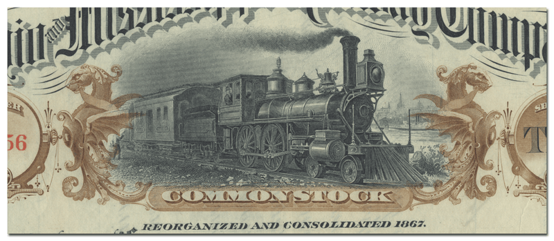 Ohio and Mississippi Railway Company Stock Certificate