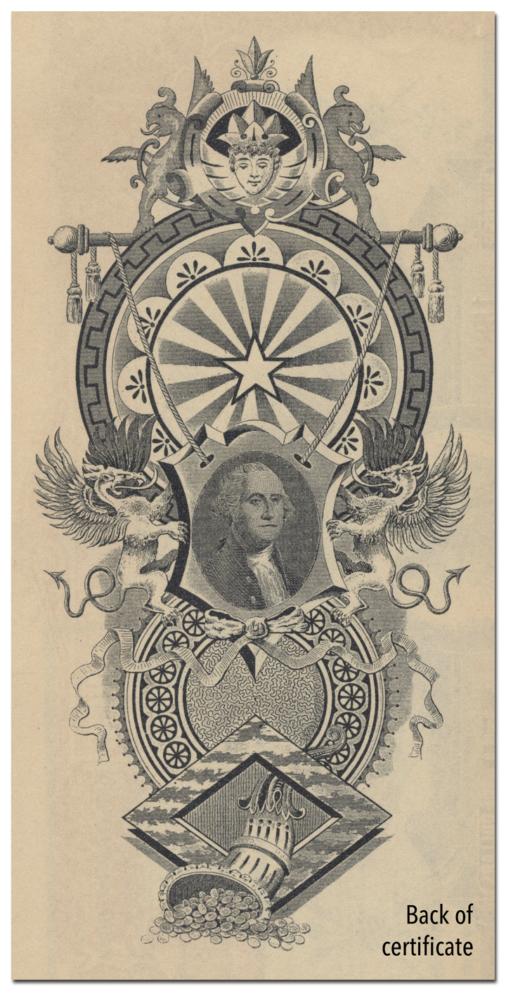 Highland Gold Mines Company Bond Certificate (Back)