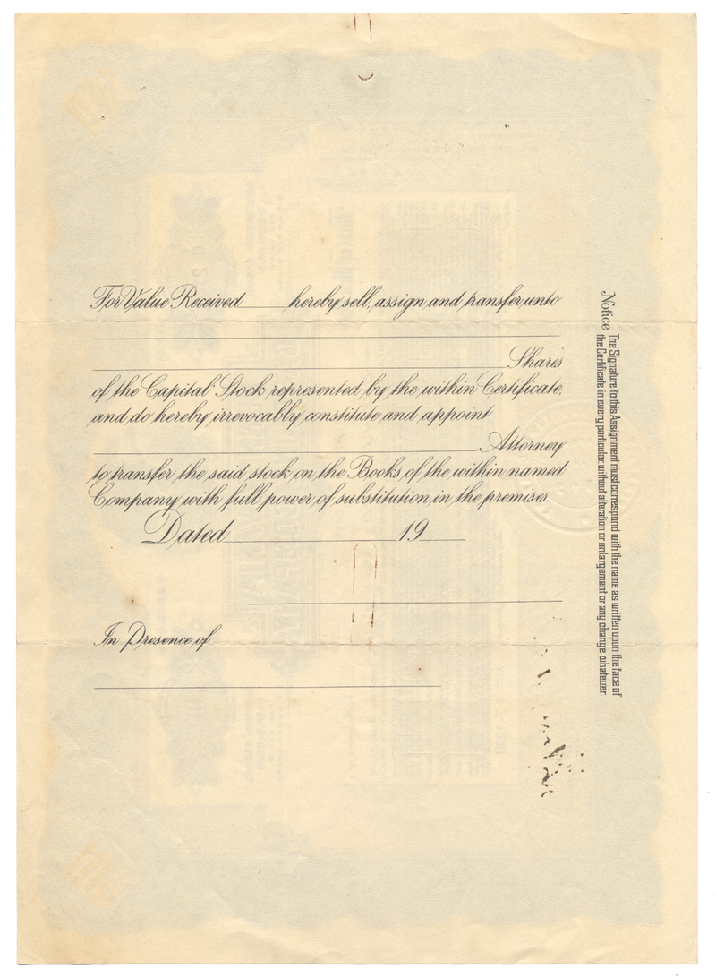 Pennsylvania Gasoline Company Stock Certificate