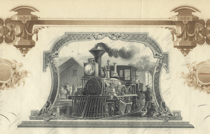 Dubuque & Sioux City Rail Road Company Stock Certificate Signed by Morris K. Jesup