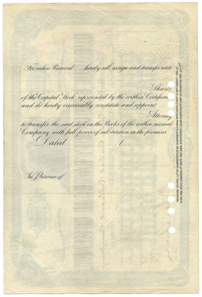 Dubuque & Sioux City Rail Road Company Stock Certificate