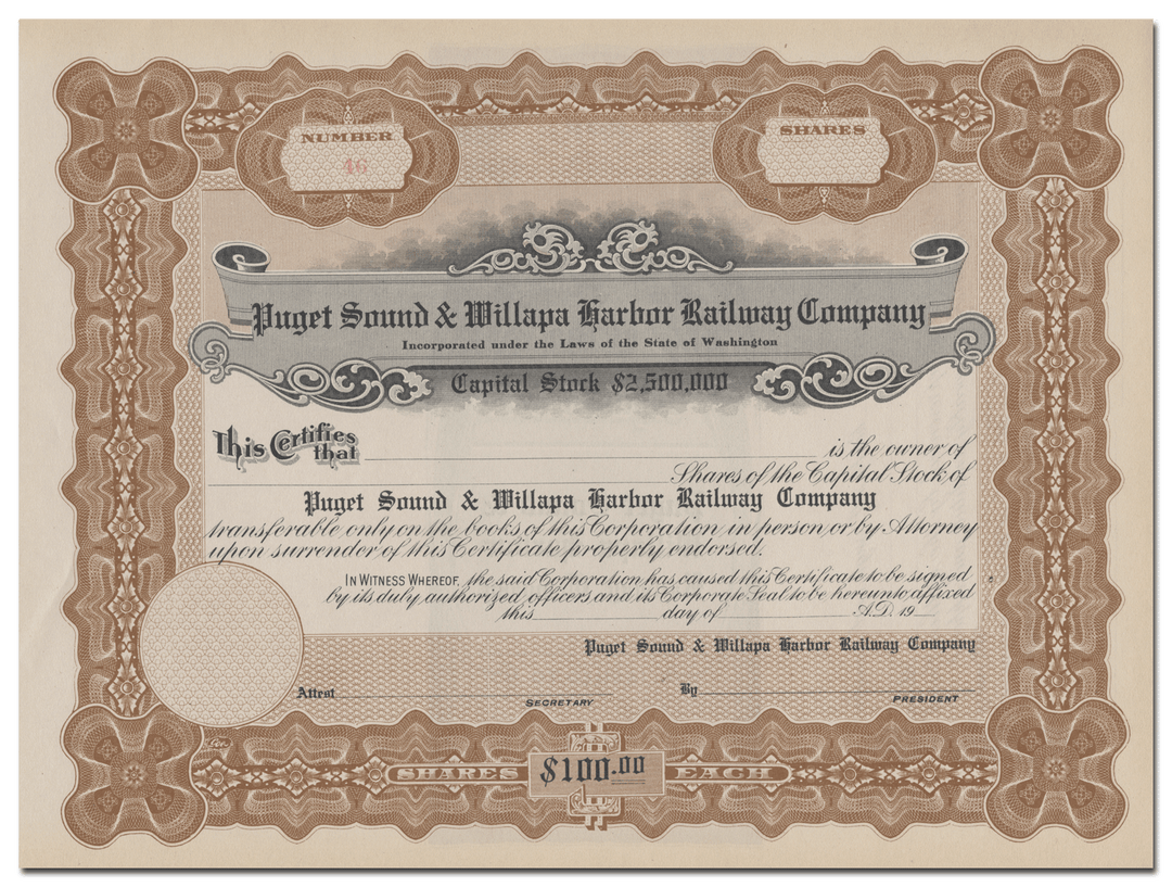 Puget Sound & Willapa Harbor Railway Company