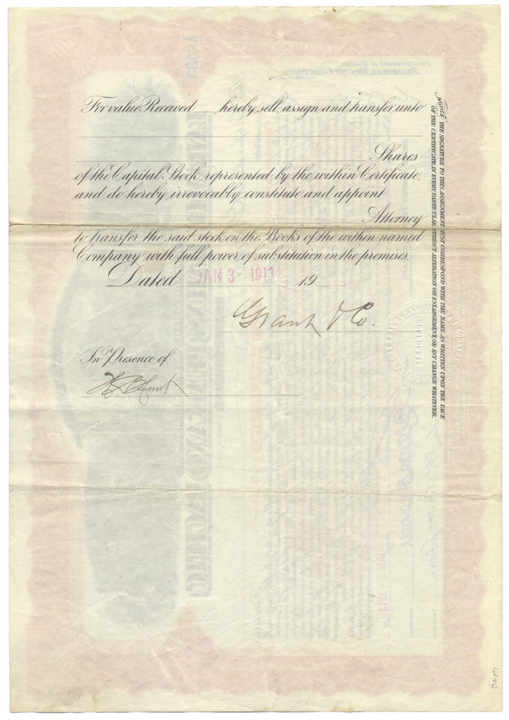 Laramie, Hahns Peak and Pacific Railway Company Stock Certificate