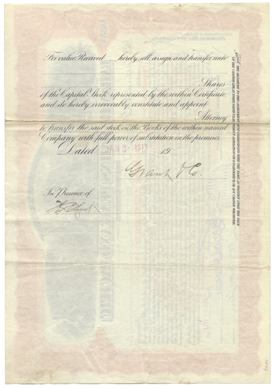 Laramie, Hahns Peak and Pacific Railway Company Stock Certificate