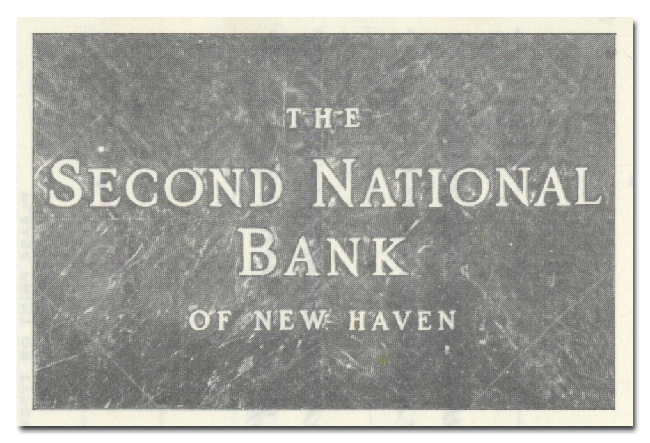 Second National Bank of New Haven Stock Certificate