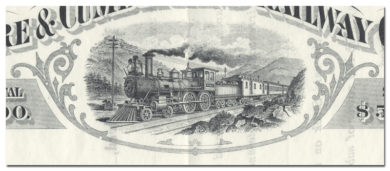 Baltimore & Cumberland Railway Company Stock Certificate