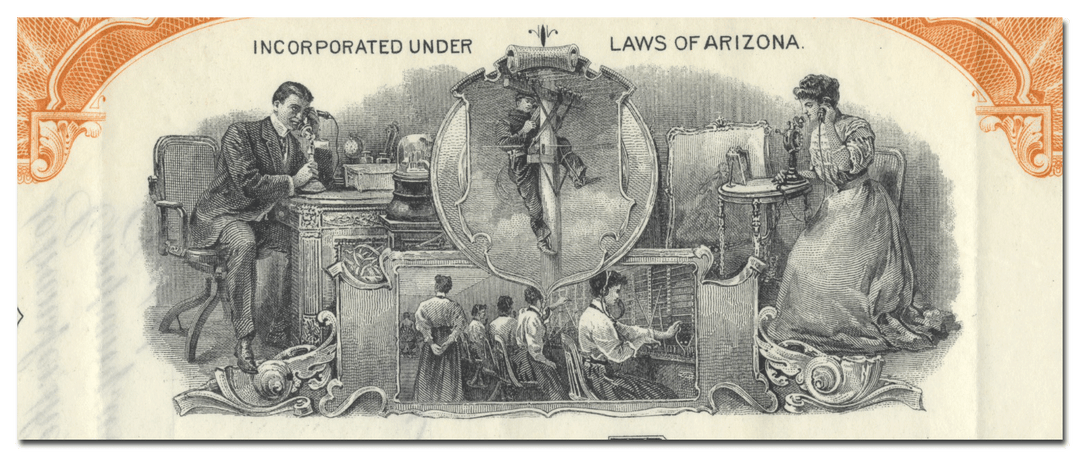 Arizona Telephone and Telegraph Company Stock Certificate