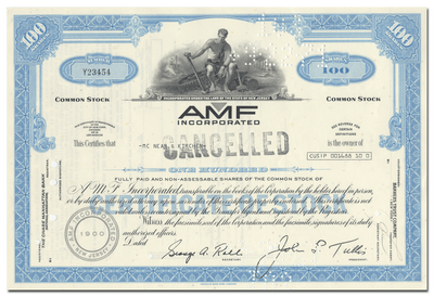 AMF Incorporated Stock Certificate