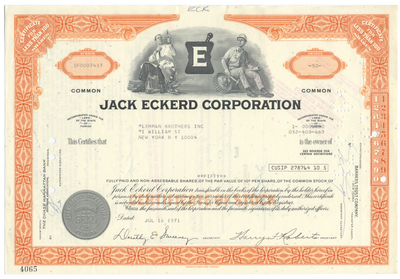 Jack Eckerd Corporation Stock Certificate