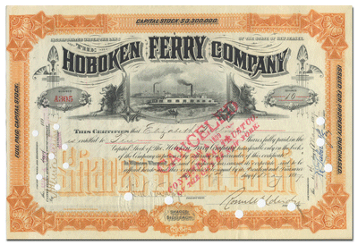 Hoboken Ferry Company Stock Certificate