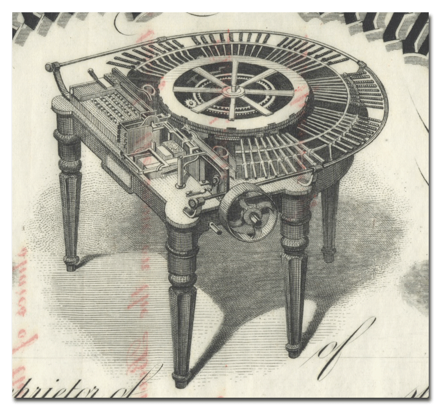 Alden Type Setting & Distributing Machine Co. Stock Certificate