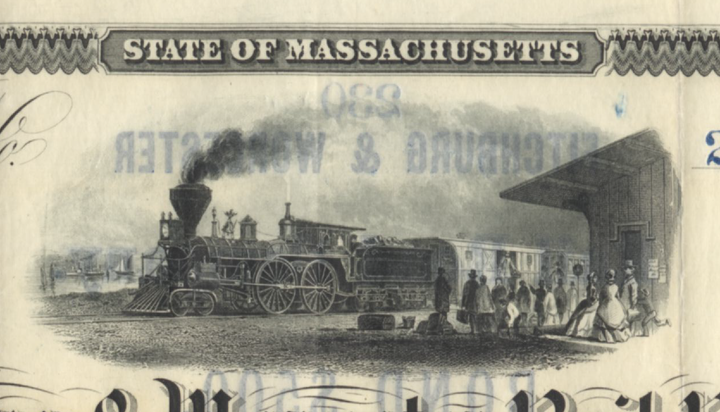 Fitchburg & Worcester Rail Road Company Bond Certificate