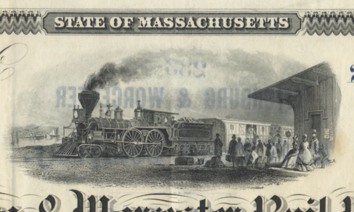 Fitchburg & Worcester Rail Road Company Bond Certificate