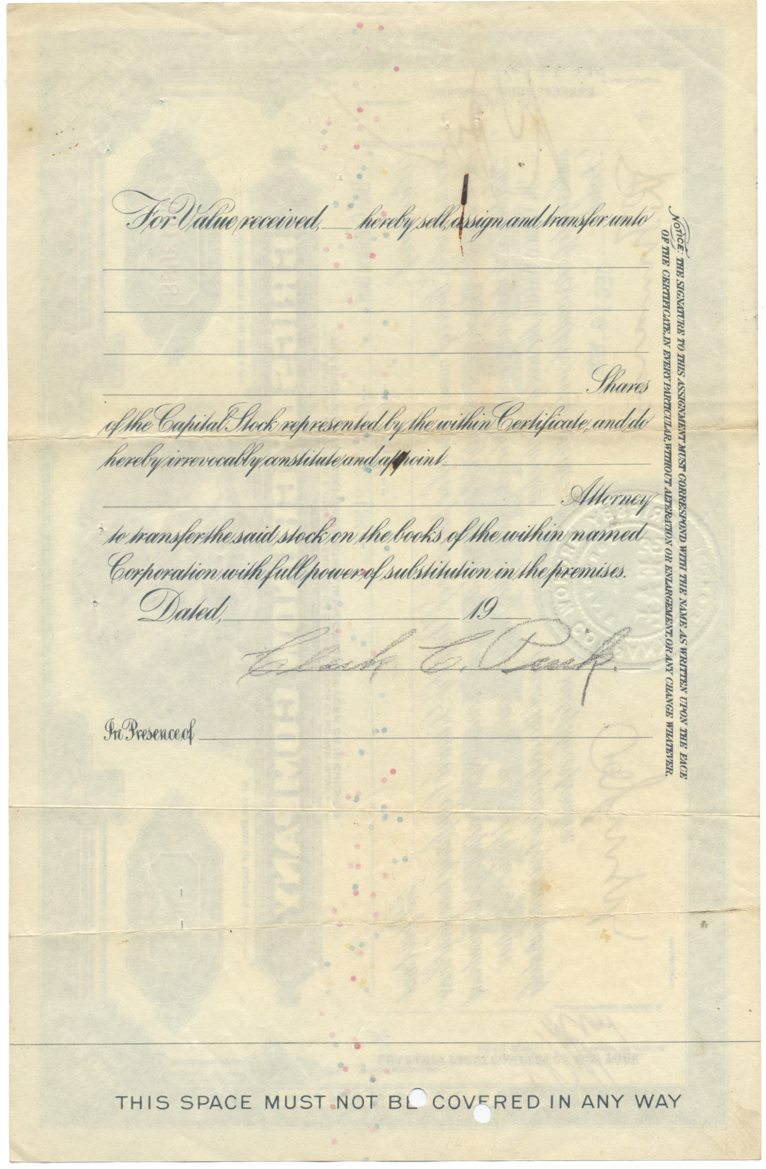 Grigsby-Grunow Company Stock Certificate