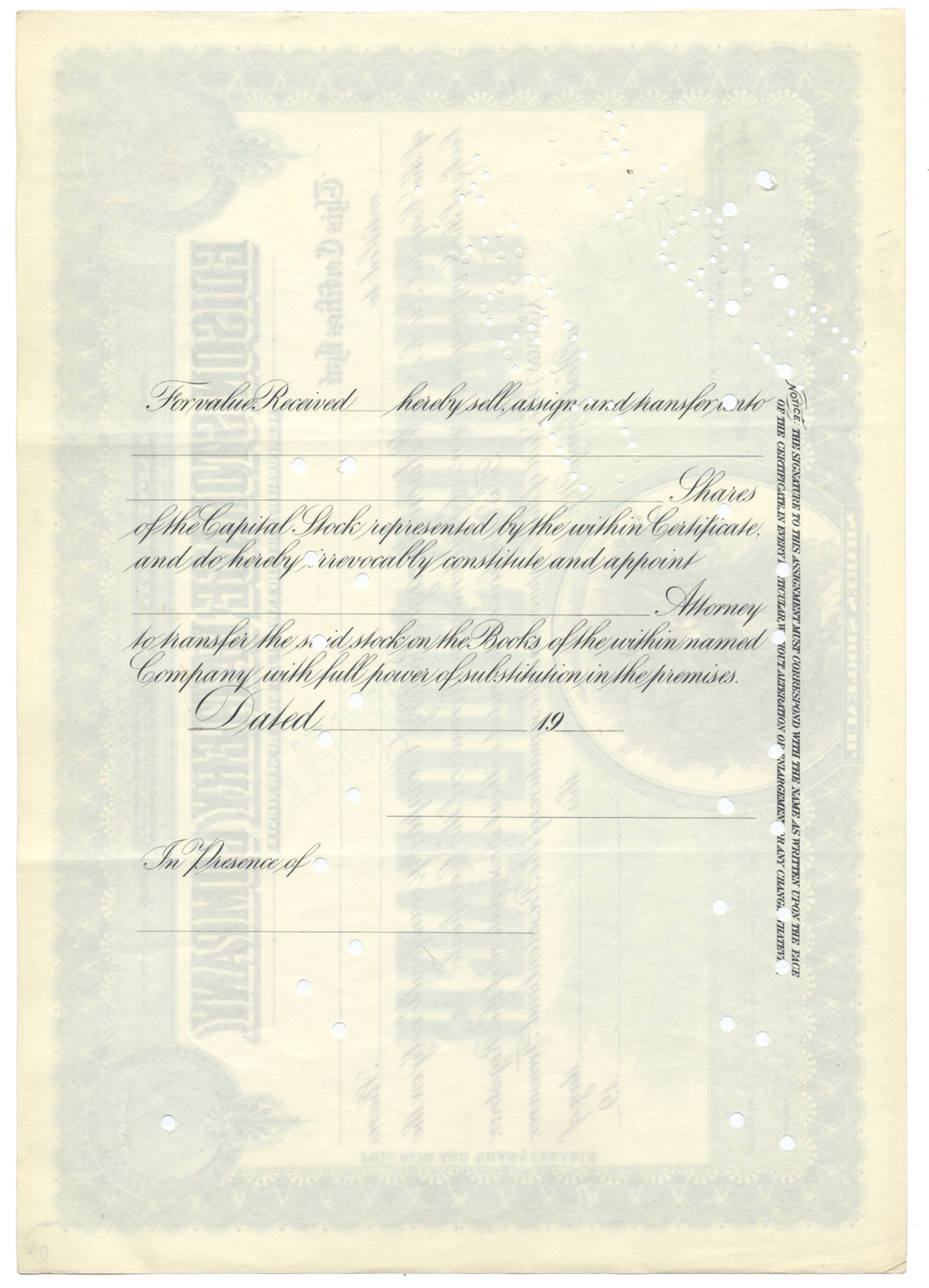 Edison Storage Battery Company Stock Certificate