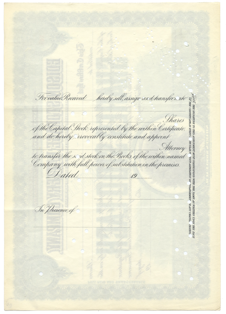 Edison Storage Battery Company Stock Certificate